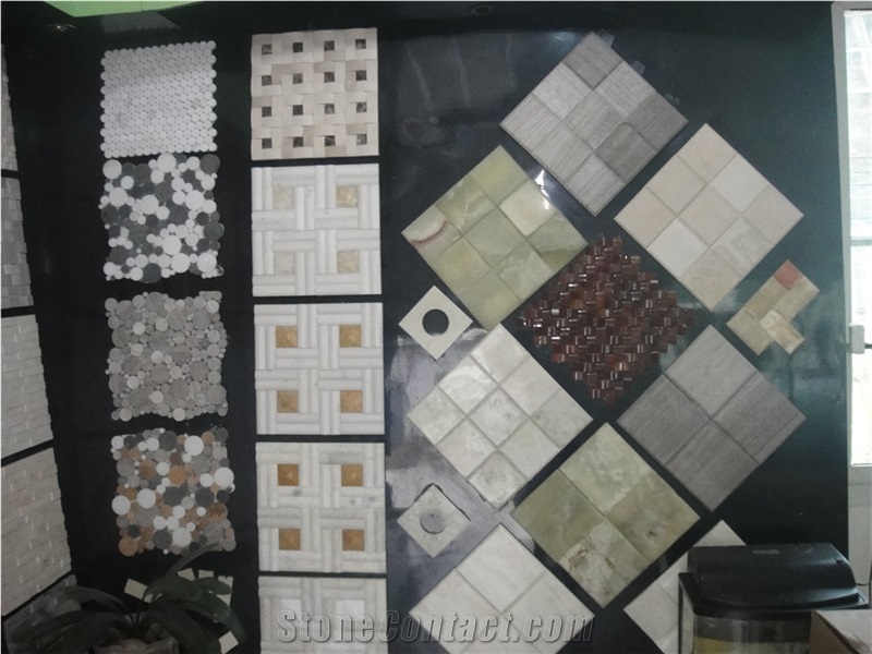Ceramic Backed Mosaic Honeycomb Panel Mosaic